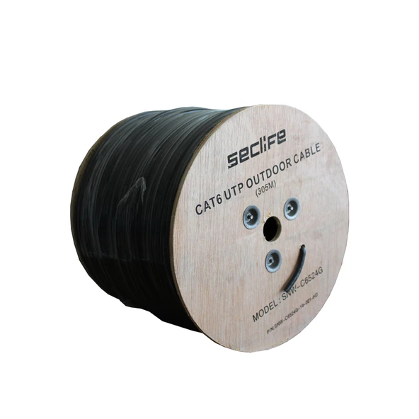 Seclife Snw-C6524G Utp 23 Awg 305Mt Outdoor Cat6 Kablo ürün görseli 1