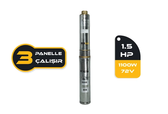 MEXXSUN DC Pompa 1.5Hp / 1100W / 72V (4DC6-84-72-1100) ürün görseli 1