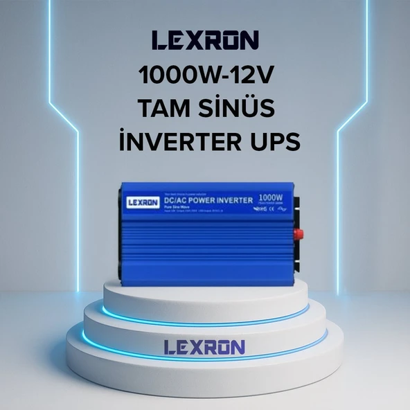 Lexron 1000W  12V 1000 WATT TAM SİNÜS ŞARJLI İNVERTER (UPS) ürün görseli 1