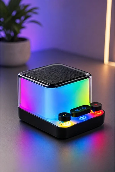 Jrl Z6 Mini RGB Işıklı Kablosuz Bluetooth Hoparlör - Mekanik Klavye Tuşlu, Speaker ürün görseli 1