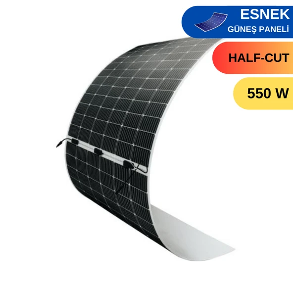 550w Esnek Güneş Paneli Marin / Karavan / Trapez Çatı / Branda Üstü Hafif ve Kolay Montaj Solar Panel HT72-18X NLM ürün görseli 1