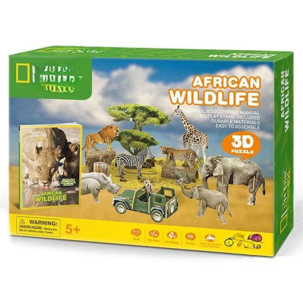 3D Puzzle Afrika Yaban Hayatı - Resim 2