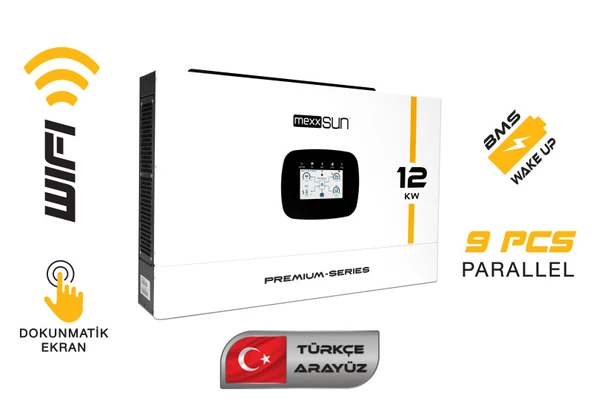 Mexxsun Premium 12 kW 48V Mppt Akıllı İnverter (Paralel /Wi-Fi/ Dual Output) ürün görseli 1
