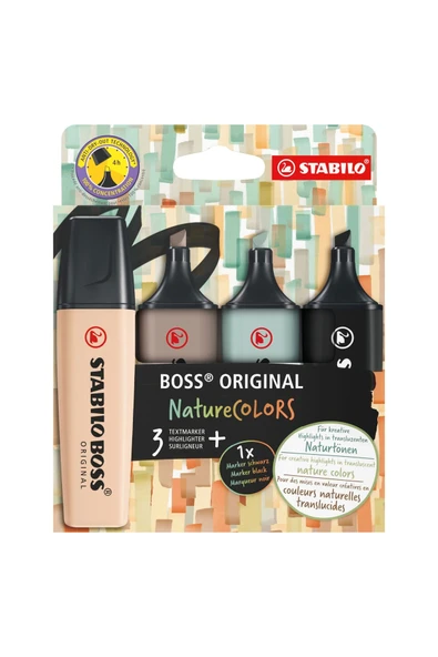 Stabilo Boss Nature Colors 4'lü Fosforlu Kalem Set / 51001582 ürün görseli 1