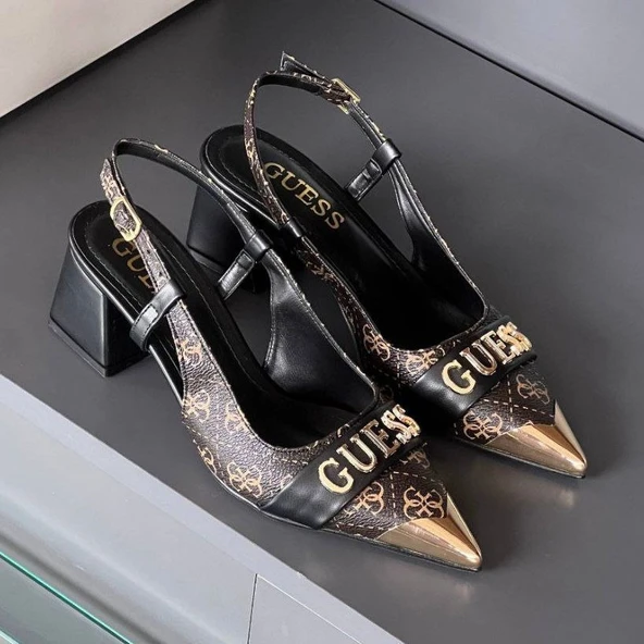 Guess Acı Kahve Kadın Topuklu Ayakkabı ürün görseli 1