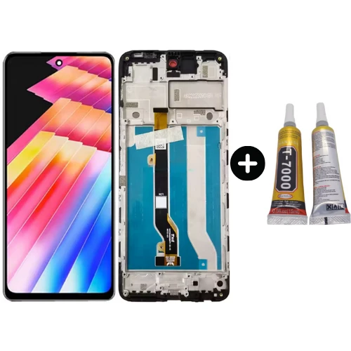 İnfinix Hot 30 X6831 Uyumlu Çıtalı HK Lcd Ekran Dokunmatik + B7000 ürün görseli 1
