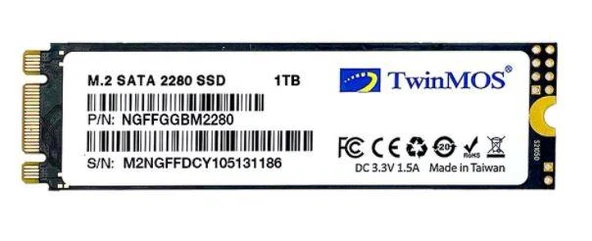 1 TB TWINMOS M.2 2280 SATA3 580/550 NGFFGGBM2280 ürün görseli 1