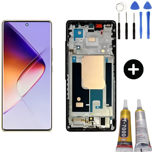 İnfinix Note 40 Pro 5G X6851 Uyumlu Çıtalı Lcd Ekran Dokunmatik Siyah + Montaj Seti ürün görseli 1