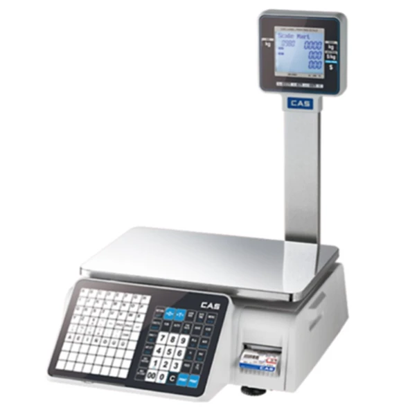 CAS CL3000 30KG 202DPI DİREKT TERMAL ETHERNET LCD EKRAN BOYUNLU BARKODLU TERAZİ ürün görseli 1