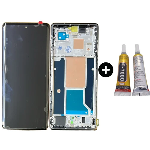 İnfinix Zero 30 X6731B Uyumlu Çıtalı HK Lcd Ekran Dokunmatik Gold + B7000 ürün görseli 1