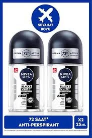 Nivea Erkek Roll-on Black&White Invisible Original 25ml 72 Saat Anti-perspirant 2 Adet ürün görseli 1