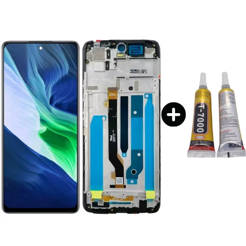 İnfinix Note 10 Pro X695 X695D Uyumlu Çıtalı Lcd Ekran Dokunmatik + B7000 ürün görseli 1
