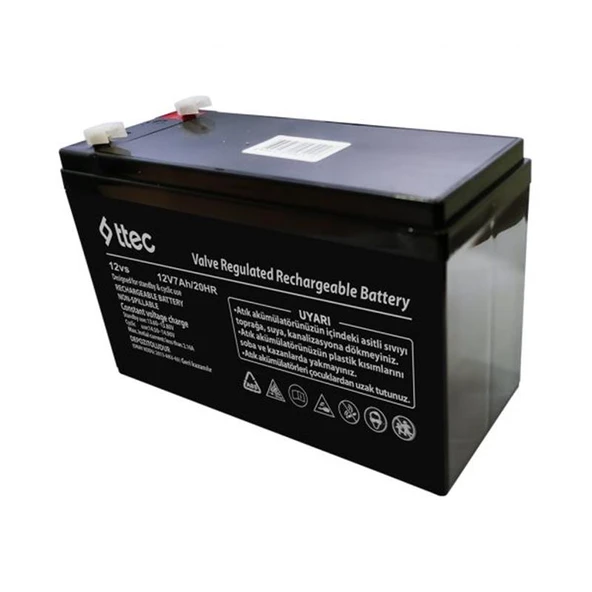 TTEC 12V 7AH BAKIMSIZ KURU TİP AKÜ ürün görseli 1