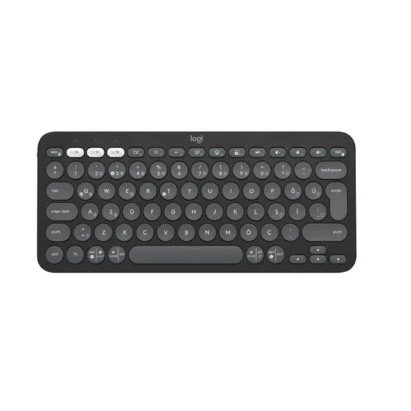 LOGITECH K380S PEBBLE KEYS 2 ÇOKLU CİHAZ ÖZELLİKLİ BLUETOOTH TÜRKÇE Q KLAVYE GRİ 920-011859 ürün görseli 1