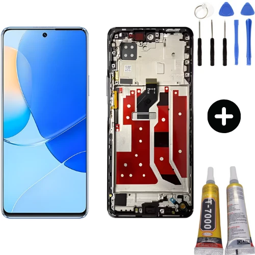 Huawei Nova 9 Se JLN-LX1 JLN-LX3 RMX2190 Uyumlu Çıtalı OLED Lcd Ekran Dokunmatik Siyah + Montaj Seti ürün görseli 1