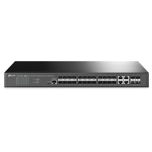 TP-LINK OMADA TL-SG3428XF 24 PORT GIGABIT SFP/4XPORT RJ45 COMBO+4X10GIGABIT SFP+ UPLINK YÖNETİLEBİLİR RACKMOUNT SWITCH ürün görseli 1
