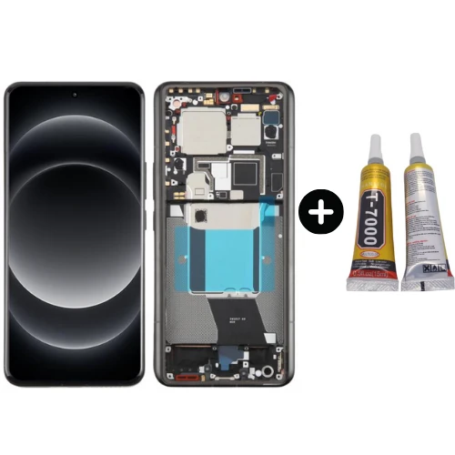 Xiaomi Mi 14 Ultra Uyumlu Çıtalı A Kalite Lcd Ekran Dokunmatik Siyah + B7000 ürün görseli 1