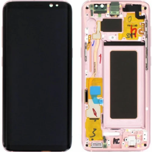 Samsung Galaxy S8 SM-G950 Uyumlu Çıtalı HK Lcd Ekran Dokunmatik Pembe ürün görseli 1