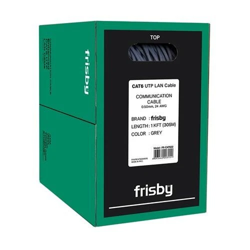 FRISBY FNW-CAT622 305MT 0.50MM 24AWG CAT6 UTP KABLO GRİ ürün görseli 1
