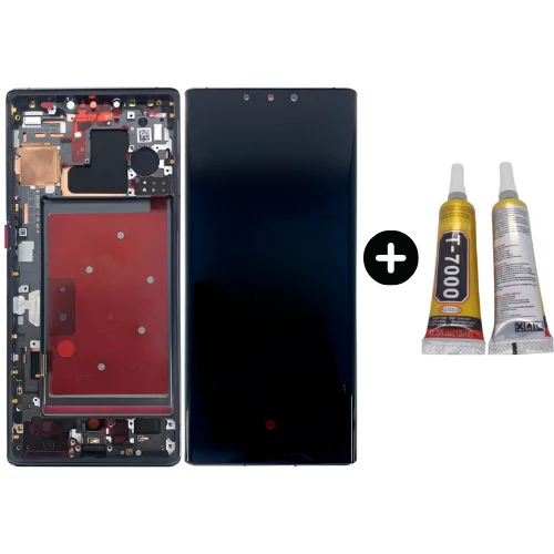 Huawei Mate 50 Pro DCO-LX9 Uyumlu Çıtalı A Kalite Lcd Ekran Dokunmatik Siyah + B7000 ürün görseli 1