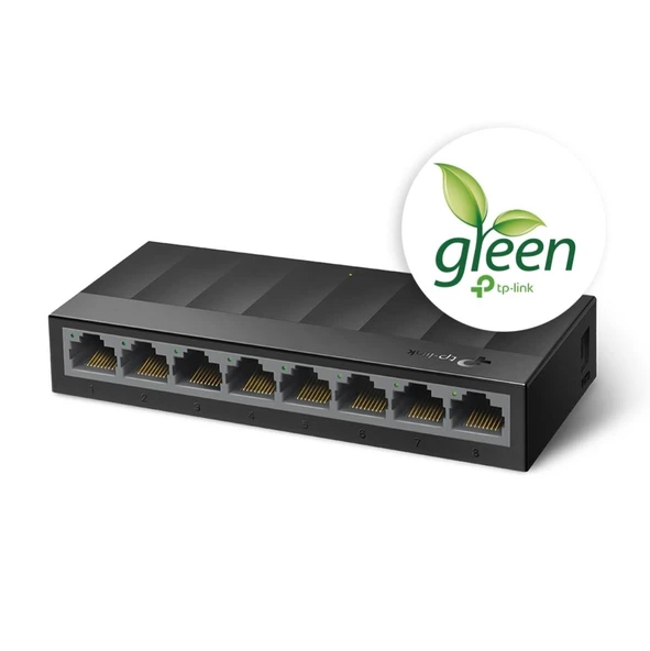 TP-LINK LS1008G 8 PORT 10/100/1000 GIGABIT PLASTİK KASA SWITCH ürün görseli 1