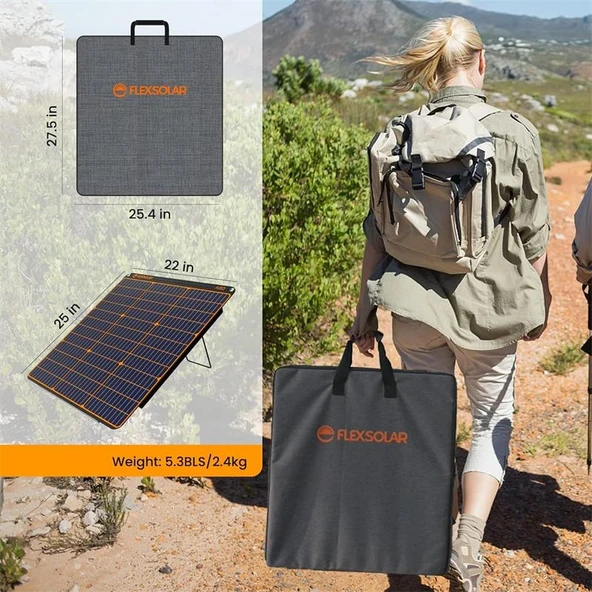 FLEXSOLAR A60 TAŞINABİLİR GÜNEŞ PANELİ 60W - Resim 3