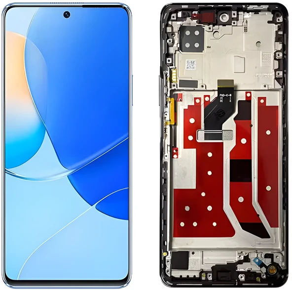 Huawei Nova 9 Se JLN-LX1 JLN-LX3 RMX2190 Uyumlu Çıtalı OLED Lcd Ekran Dokunmatik Siyah ürün görseli 1
