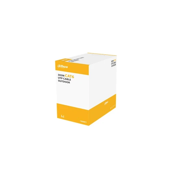 DAHUA PFM922-6UN- CAT6 305 METRE 23AWG CCA PE OUTDOOR SİYAH RENK KABLO ürün görseli 1