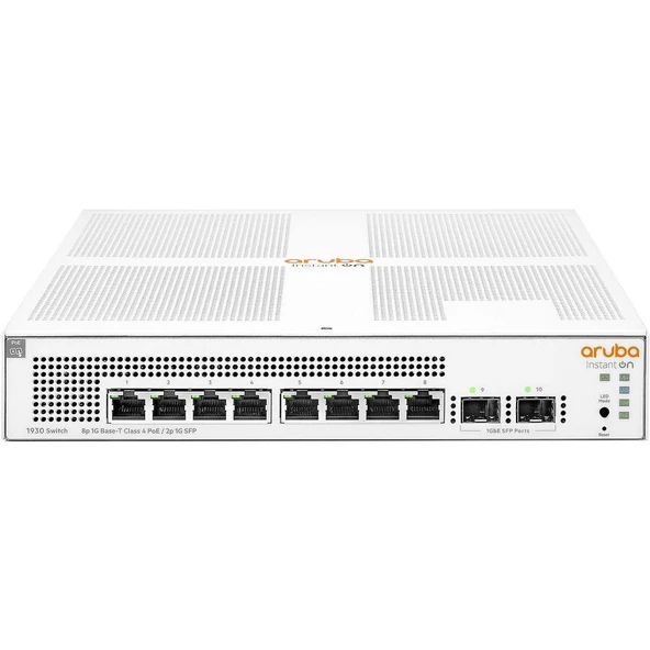 HPE ARUBA ION 1930 JL681A 8 PORT GIGABIT POE + 2XSFP UPLINK YÖNETİLEBİLİR 124W POE SWITCH ürün görseli 1