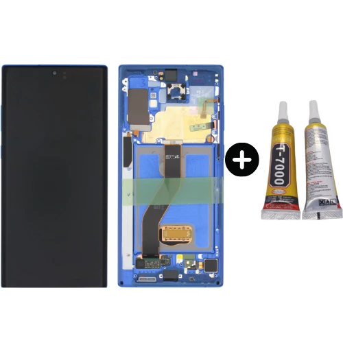 Samsung Galaxy Note 10 Plus SM-N975 Uyumlu Çıtalı Servis Lcd Ekran Dokunmatik Mavi + B7000 ürün görseli 1