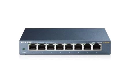 TP-LINK TL-SG108 8 PORT GIGABIT MASAÜSTÜ METAL KASA SWITCH ürün görseli 1