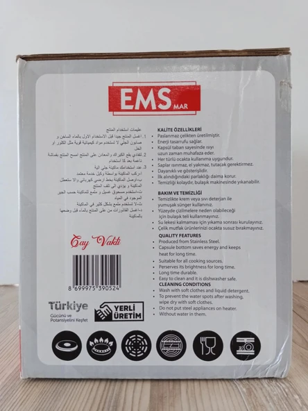 Orta Boy, "Krom Çelik" Küre tip çaydanlık - Resim 6