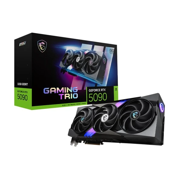 MSI GEFORCE RTX5090 32G GAMING TRIO OC 32GB GDRR7 512BIT 1XHDMI 3XDP EKRAN KARTI ürün görseli 1