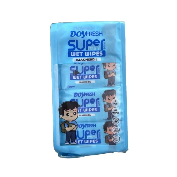 Doyfresh Super 8li Mini Islak Mendil (Mavi) ürün görseli 1