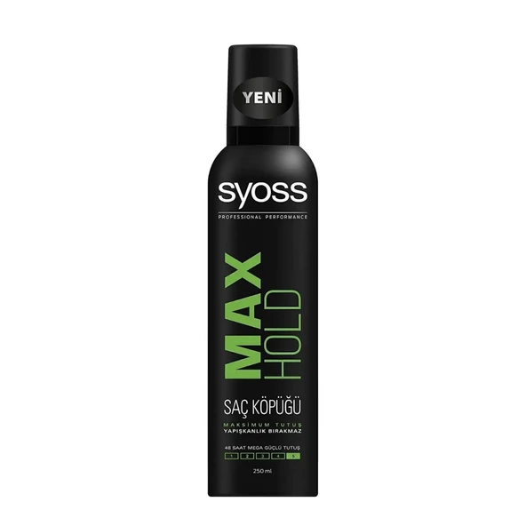 Syoss Max Hold Köpük 250 ml - Güçlü Tutuş için Saç Köpüğü ürün görseli 1