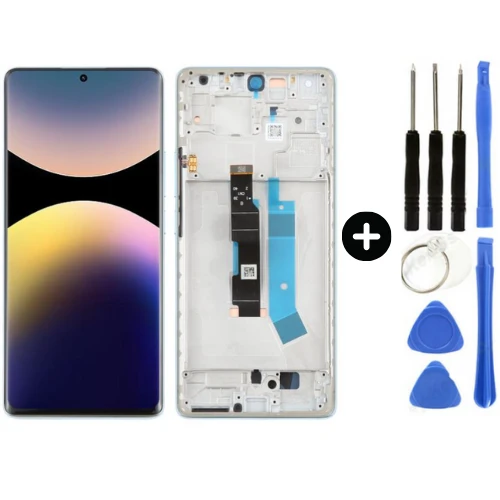 Xiaomi Redmi Note 14 Pro 4G Uyumlu Çıtalı HK Lcd Ekran Dokunmatik Mavi + Tamir Seti ürün görseli 1