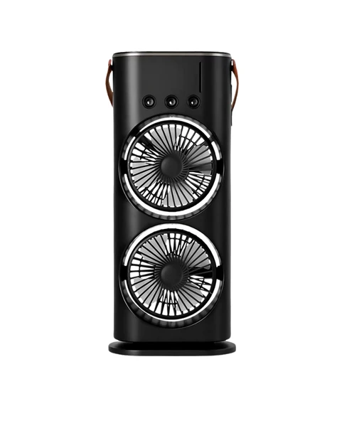 Rgb Işıklı Spreyli Masa Fanı Çift Motorlu Güçlü Üflemeli Taşınabilir Fan - Resim 5