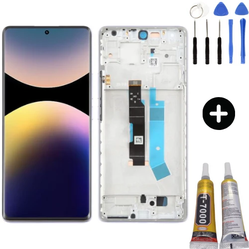 Xiaomi Redmi Note 14 Pro 4G Uyumlu Çıtalı HK Lcd Ekran Dokunmatik Mor + Montaj Seti ürün görseli 1