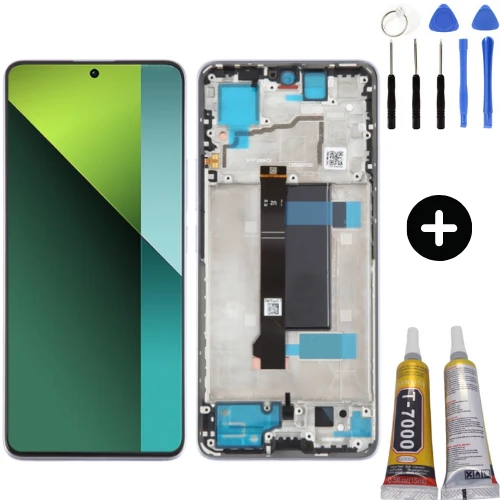 Xiaomi Redmi Note 13 Pro 5G Uyumlu Çıtalı OLED Lcd Ekran Dokunmatik Mor + Montaj Seti ürün görseli 1