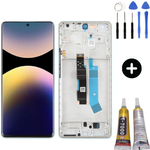 Xiaomi Redmi Note 14 Pro 4G Uyumlu Çıtalı OLED Lcd Ekran Dokunmatik Mavi + Montaj Seti ürün görseli 1