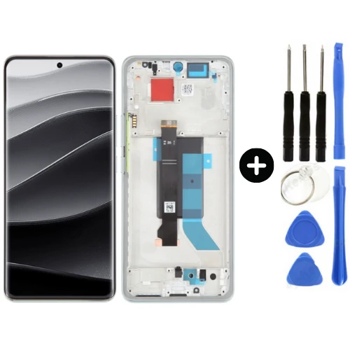 Xiaomi Redmi Note 14 Pro 5G Uyumlu Çıtalı TFT Lcd Ekran Dokunmatik Yeşil + Tamir Seti ürün görseli 1