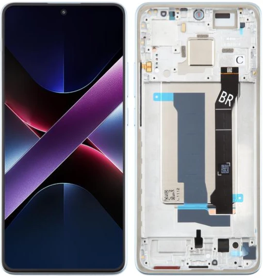 Xiaomi Pocophone Poco X7 Pro Uyumlu Çıtalı Lcd Ekran Dokunmatik Yeşil ürün görseli 1