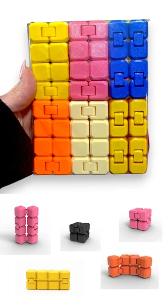 Katlanabilir Fidget Sonsuzluk Küp Hareketli Stres Küp - 1 Adet ürün görseli 1