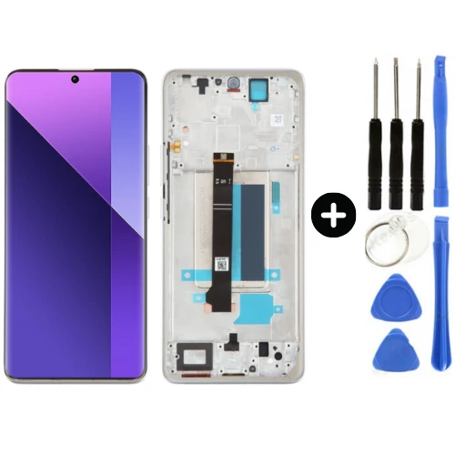 Xiaomi Redmi Note 13 Pro Plus 5G Uyumlu Çıtalı TFT Lcd Ekran Dokunmatik Beyaz - Silver + Tamir Seti ürün görseli 1