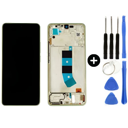 Xiaomi Redmi Note 13 4G Uyumlu Çıtalı HK Lcd Ekran Dokunmatik Yeşil + Tamir Seti ürün görseli 1