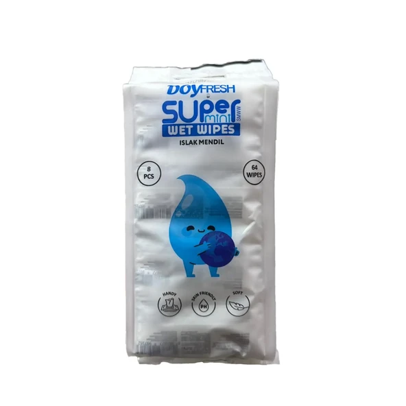 Doyfresh Super 8li Mini Islak Mendil (Beyaz) ürün görseli 1
