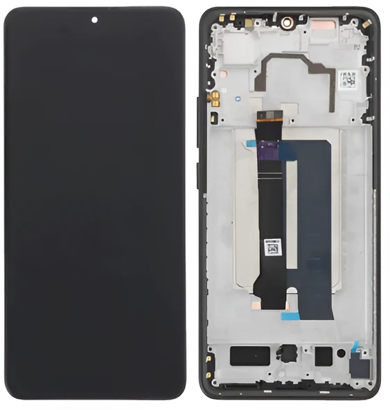 Xiaomi Pocophone Poco X6 Pro Uyumlu Çıtalı HK Lcd Ekran Dokunmatik Beyaz - Silver ürün görseli 1