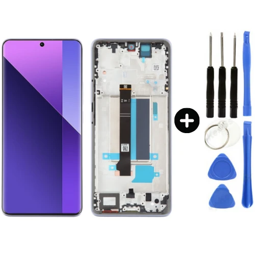 Xiaomi Redmi Note 13 Pro Plus 5G Uyumlu Çıtalı TFT Lcd Ekran Dokunmatik Mor + Tamir Seti ürün görseli 1