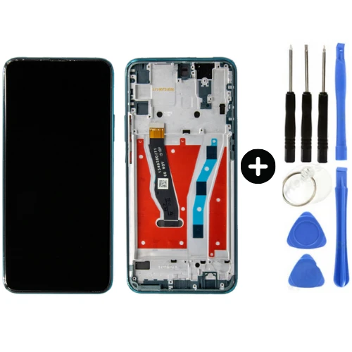 Huawei Y9 Prime 2019 Uyumlu Çıtalı Servis Lcd Ekran Dokunmatik Yeşil + Tamir Seti ürün görseli 1