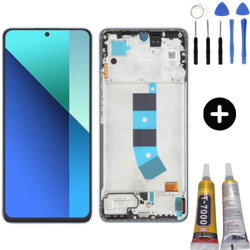 Xiaomi Redmi Note 13 4G Uyumlu Çıtalı HK Lcd Ekran Dokunmatik Mavi + Montaj Seti ürün görseli 1